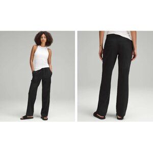 Lululemon Sz M Luxtreme Straight-Leg Trouser Black Womens Pants W5FWWS